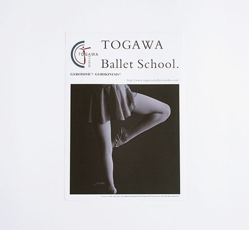 TOGAWA STUDIO様 バレエスタジオのフライヤー